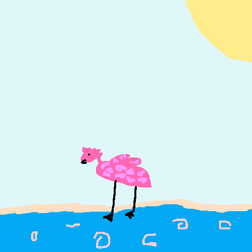 Flamingo drawing by color-olive-web