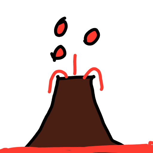 Volcano drawing by JM13