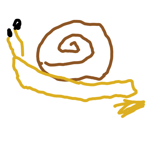 Snail drawing by common loon