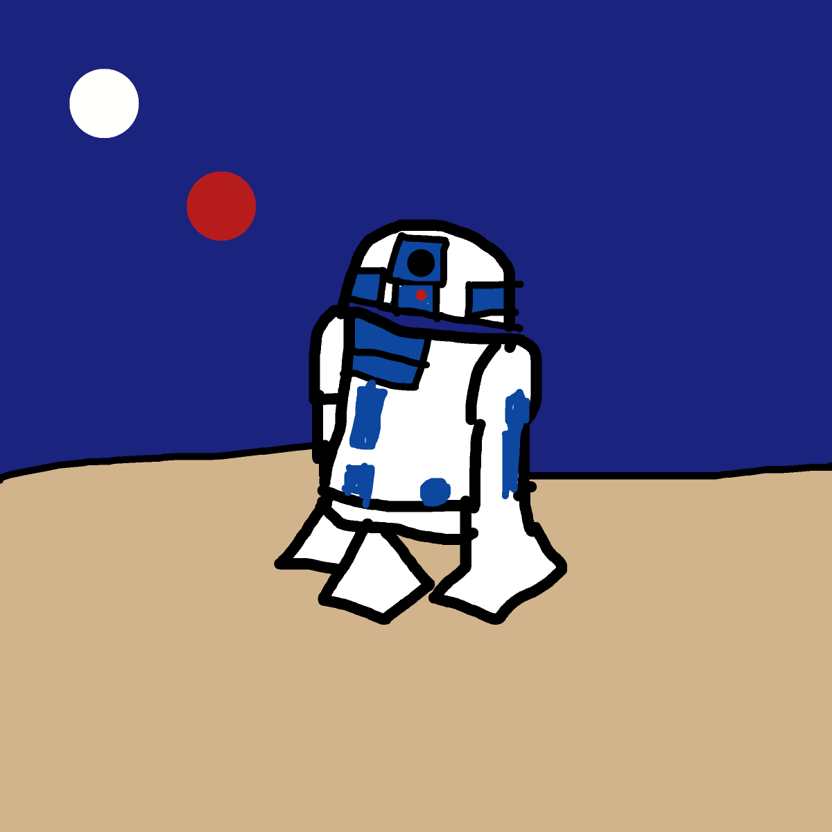 R2-D2 drawing by draw-zeta-gate