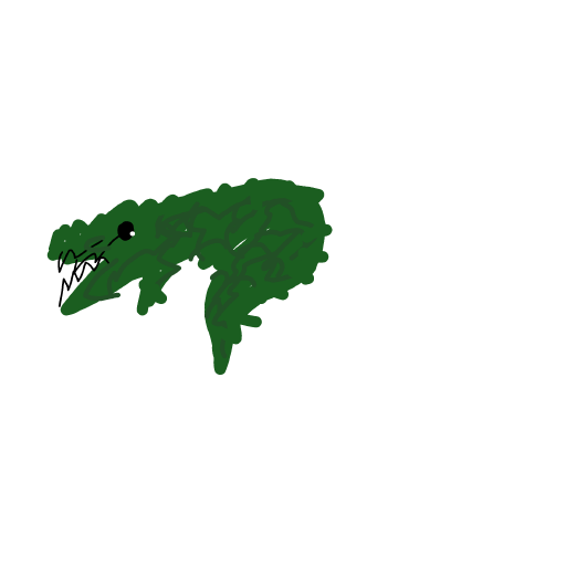 Crocodile drawing by kckitty