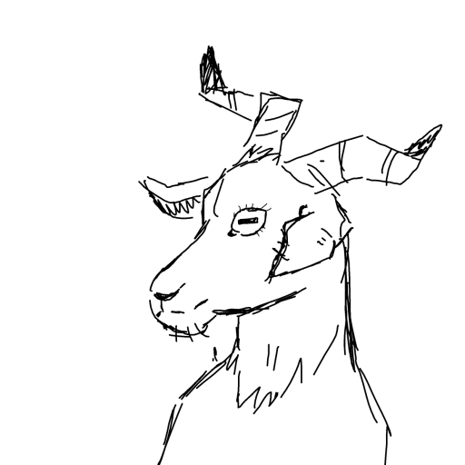 Goat drawing by gummy squirm