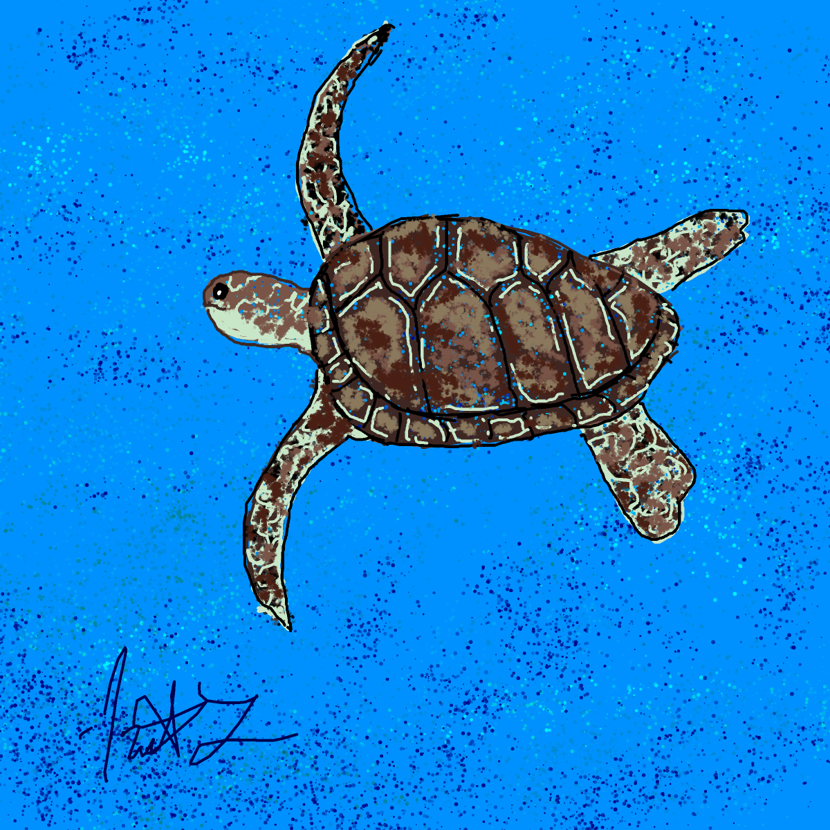 Sea Turtle drawing by tris - art _ wow