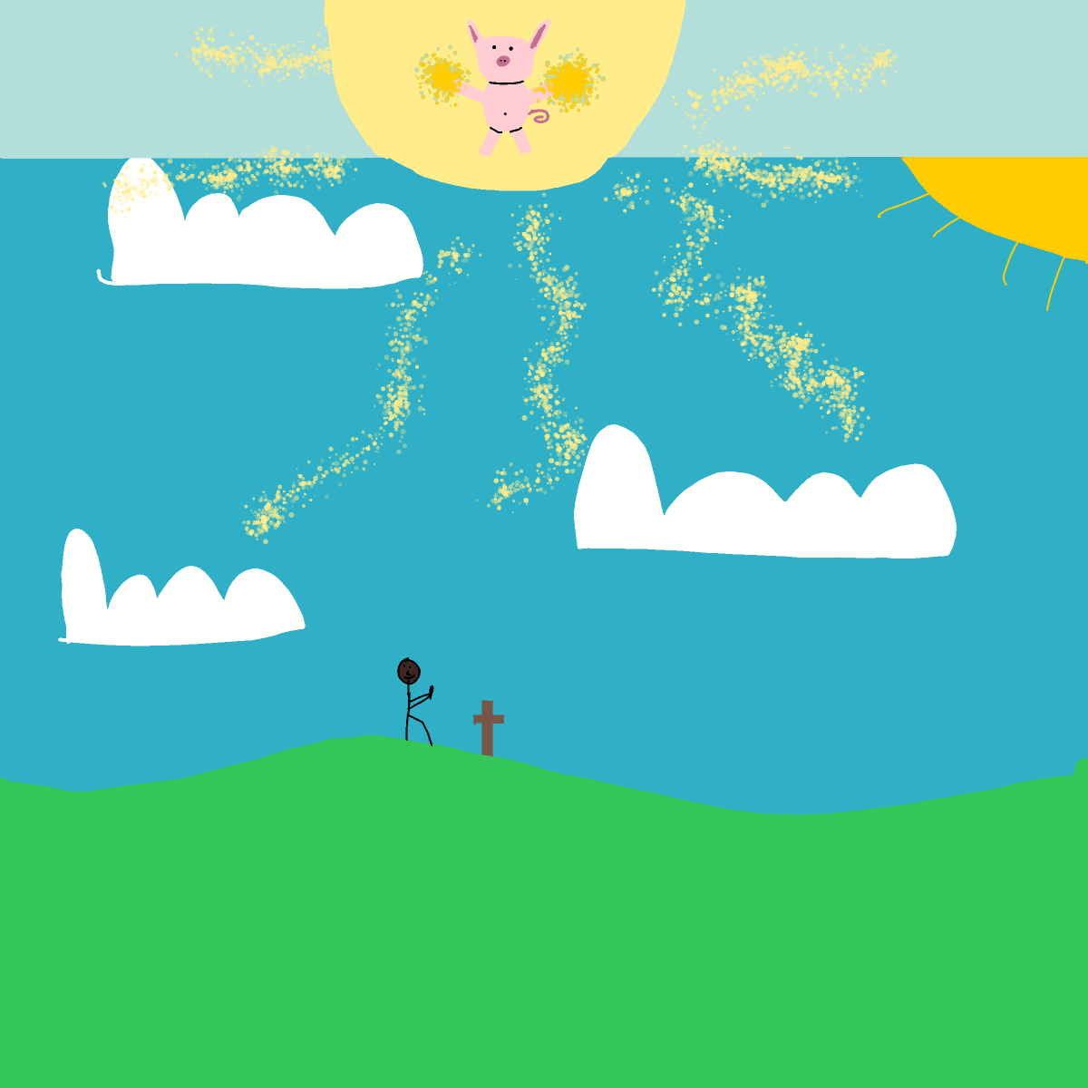 Pig God drawing by Cwis448