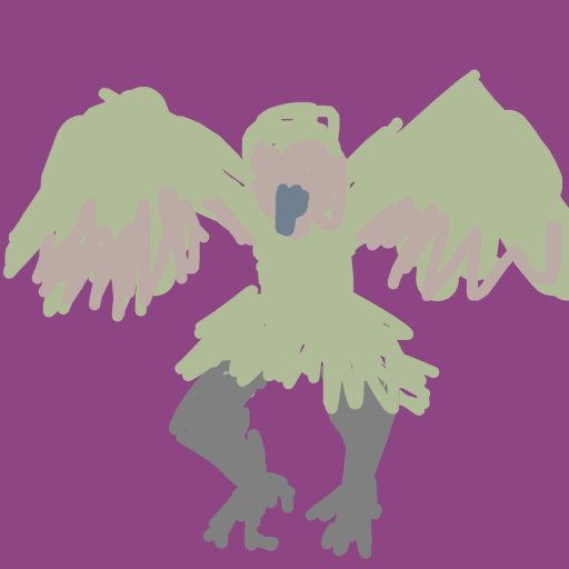 Harpy drawing by bones