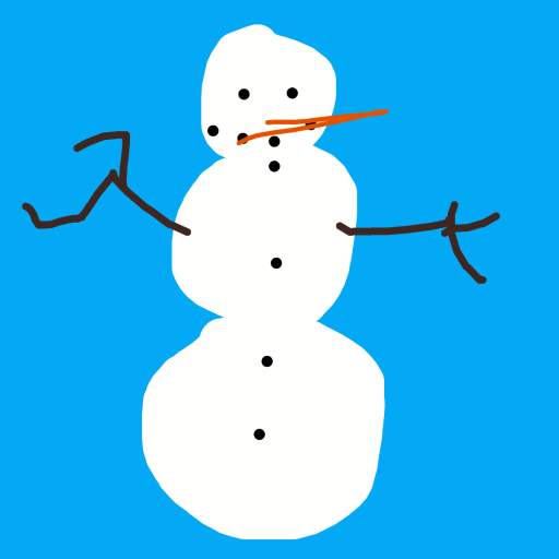 Snowman drawing by reggie