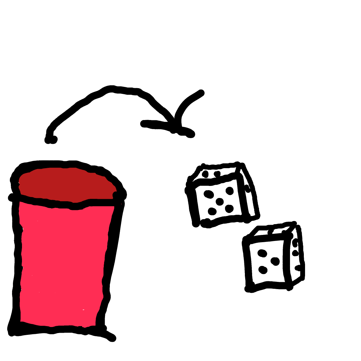 Yahtzee drawing by wind-graph-ninja