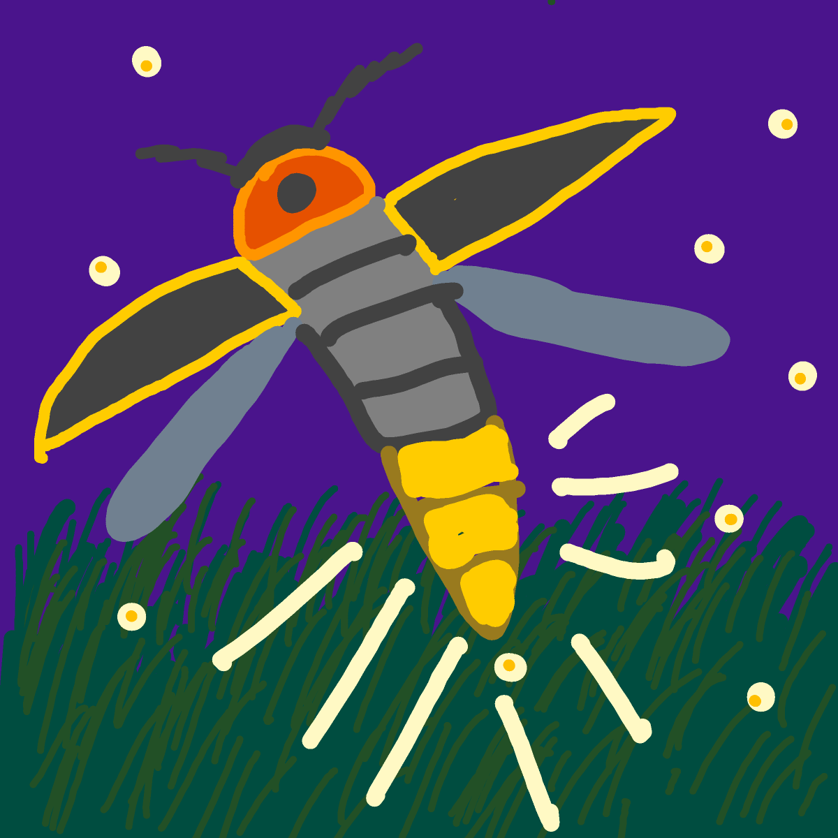 Firefly drawing by Tayne