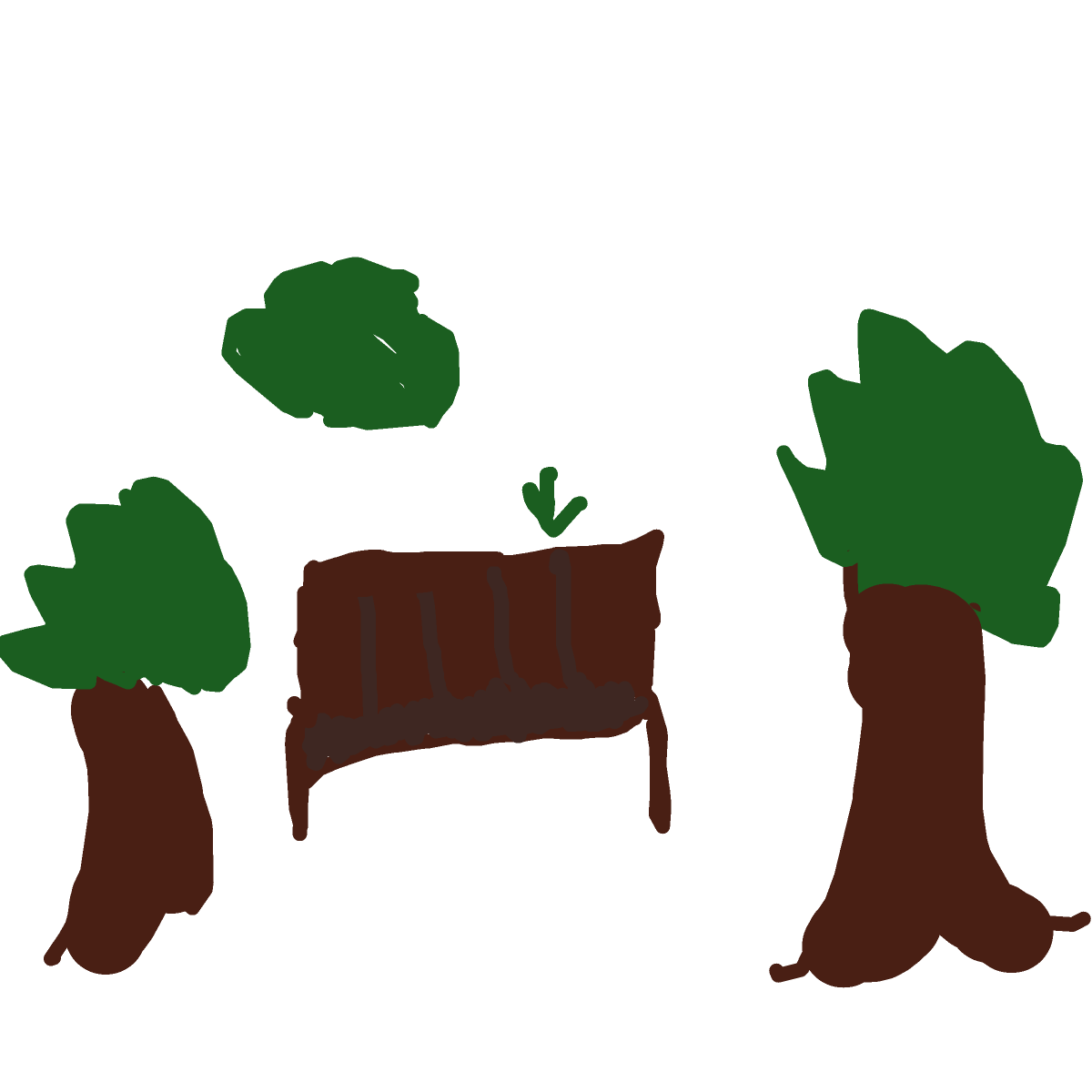 Park Bench drawing by red-swift-type
