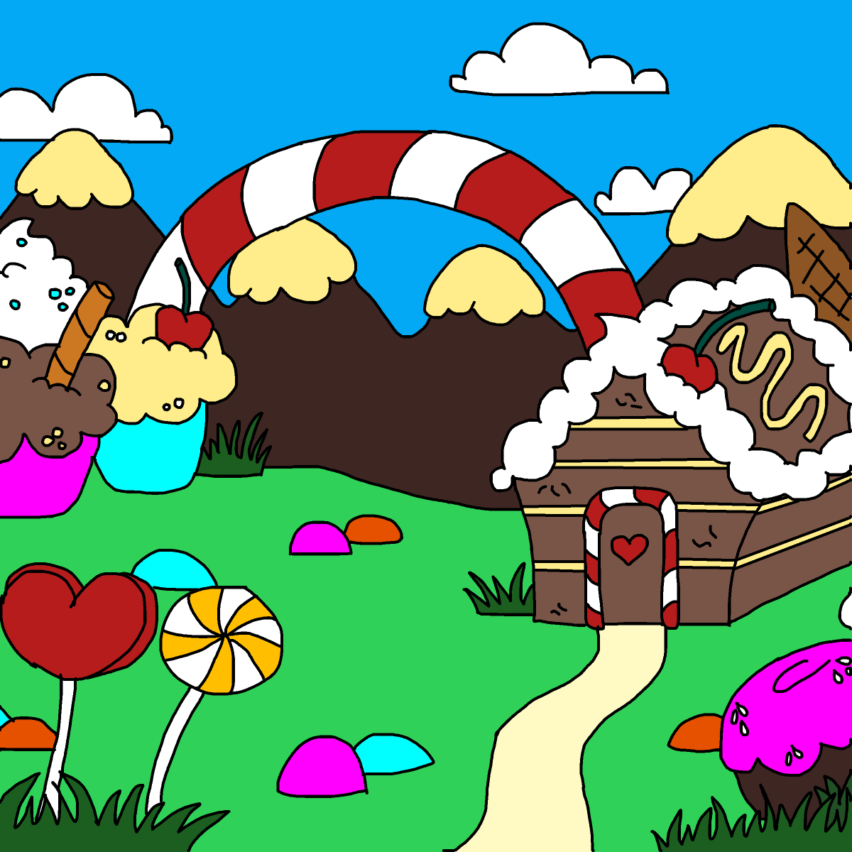 Candy Land drawing by monthra