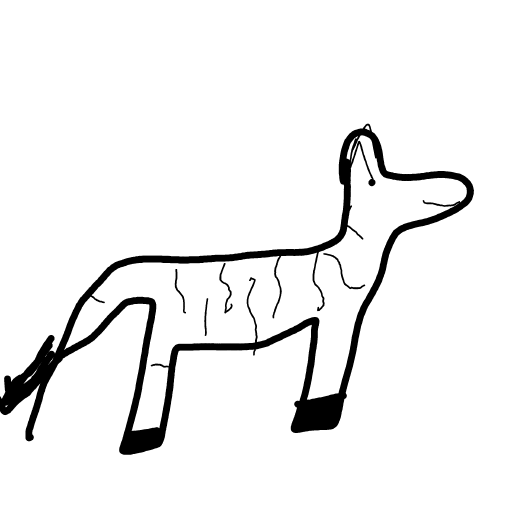 Zebra drawing by Shandi