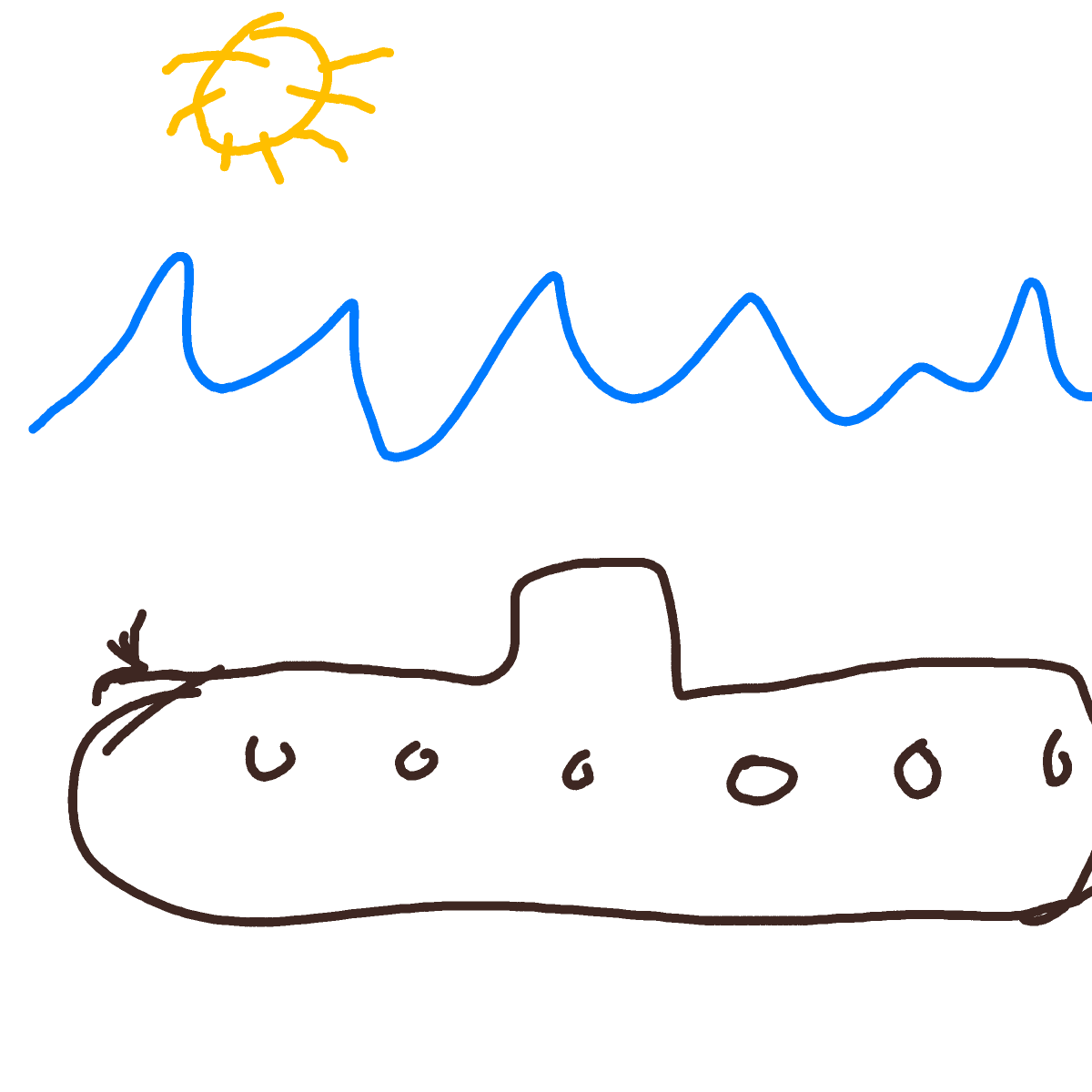Submarine drawing by coal-mild-peace