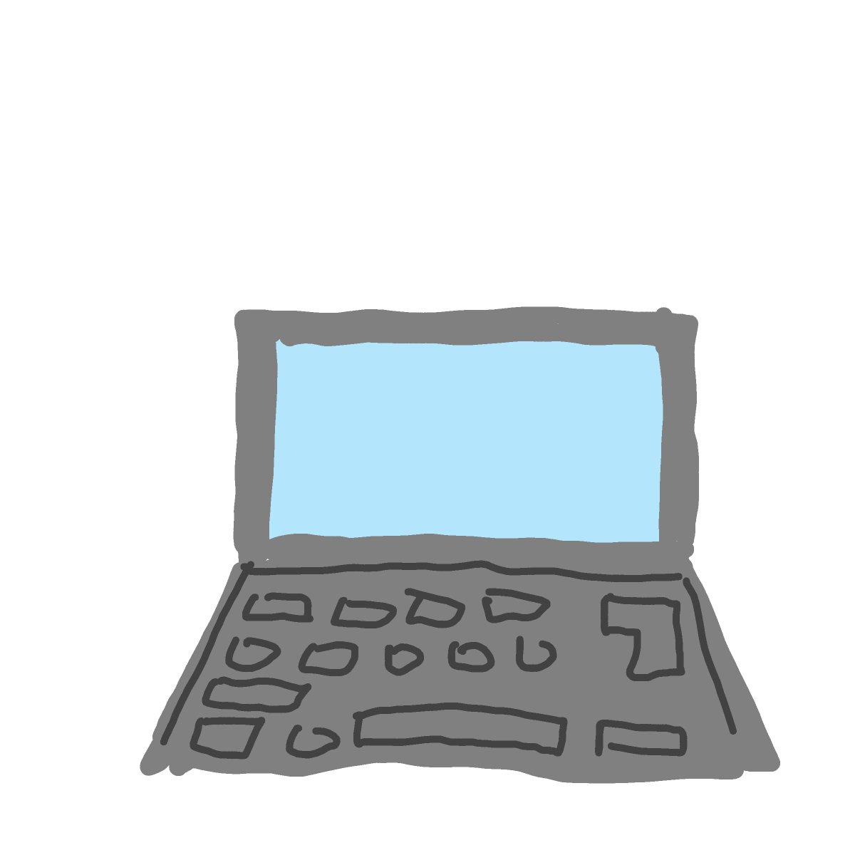 Laptop drawing by solid-plus-peak