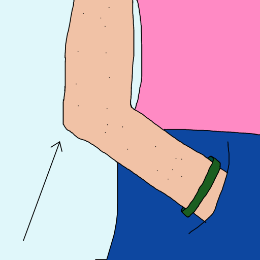 Elbow drawing by krissywissy