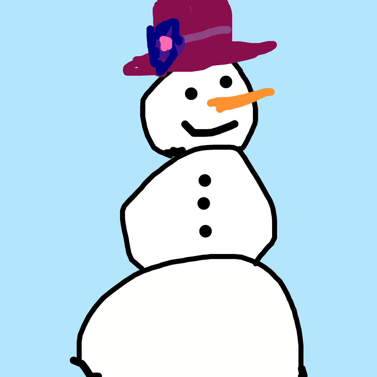 Snowman drawing by parkalini