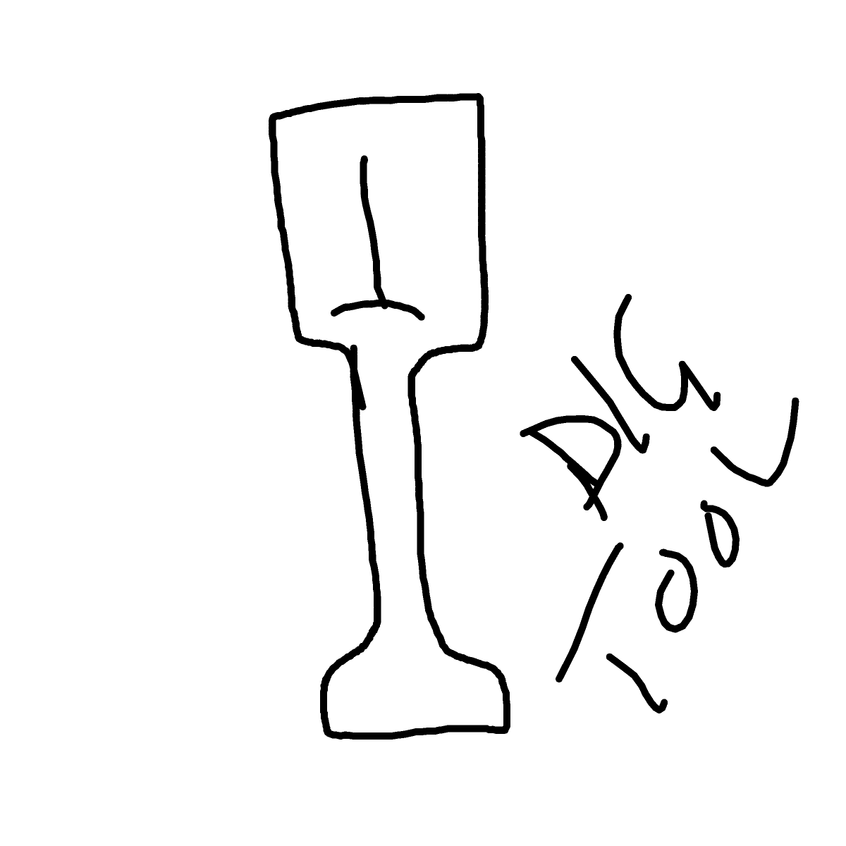 Shovel drawing by mjolnirbear