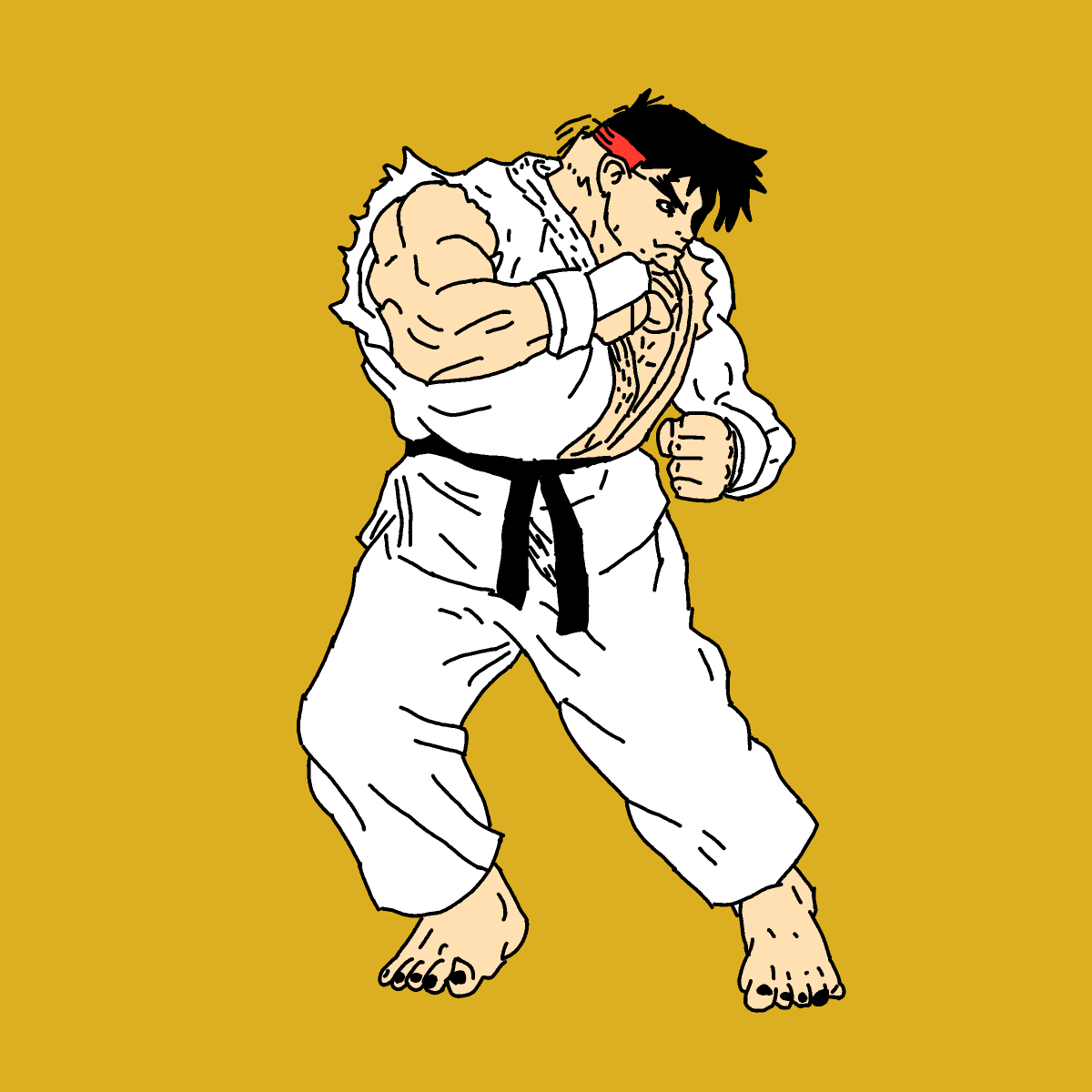 Ryu drawing by true-wide-bard