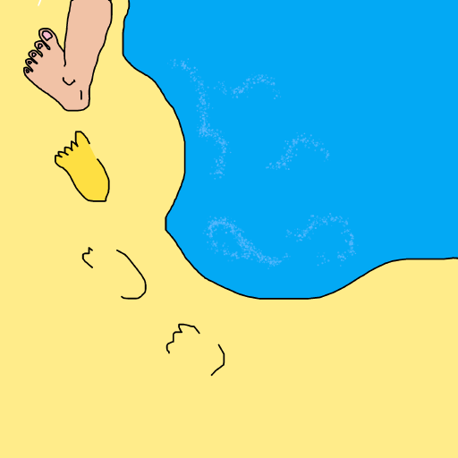 Footprint drawing by krissywissy