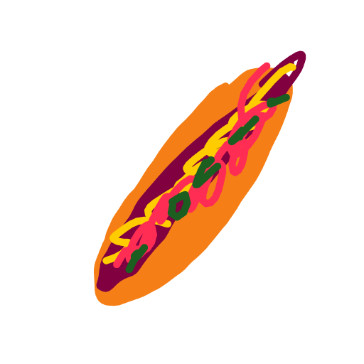 Hot Dog drawing by Juls