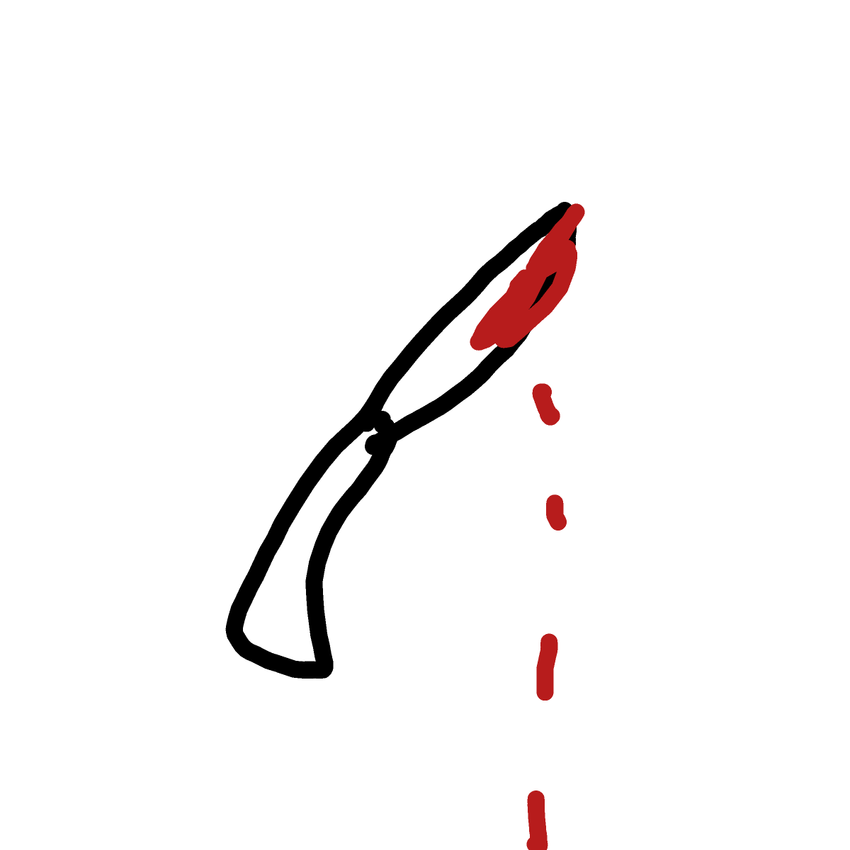 Knife drawing by Betsy