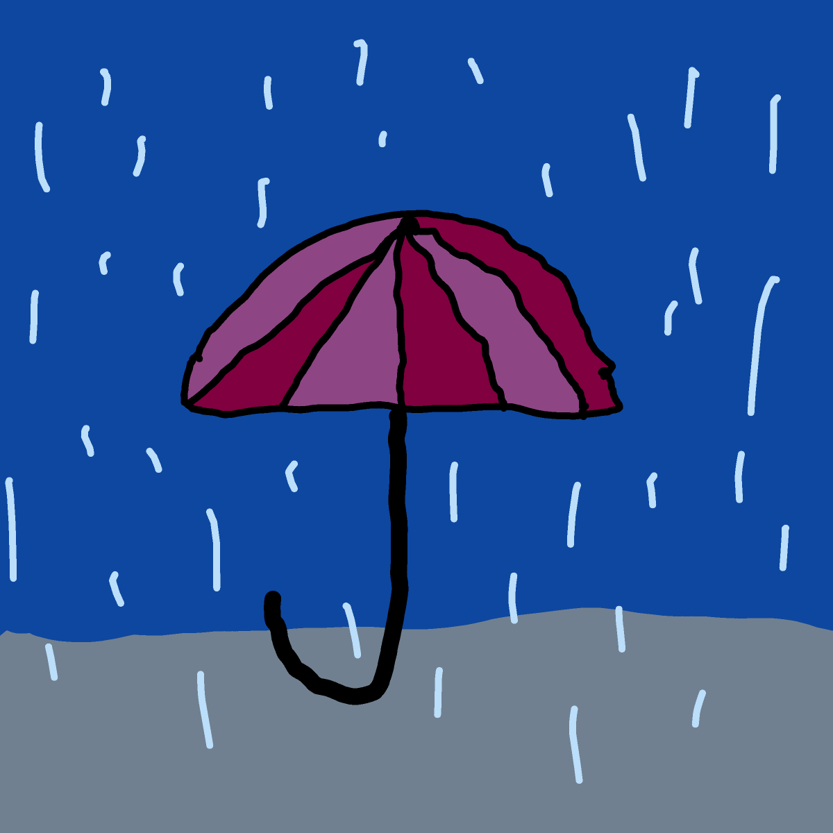 Umbrella drawing by Anna