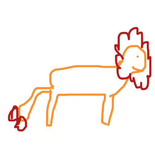 Lion drawing by juju