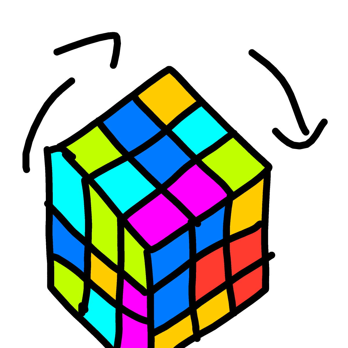 Rubik's Cube drawing by sonic-bold-major