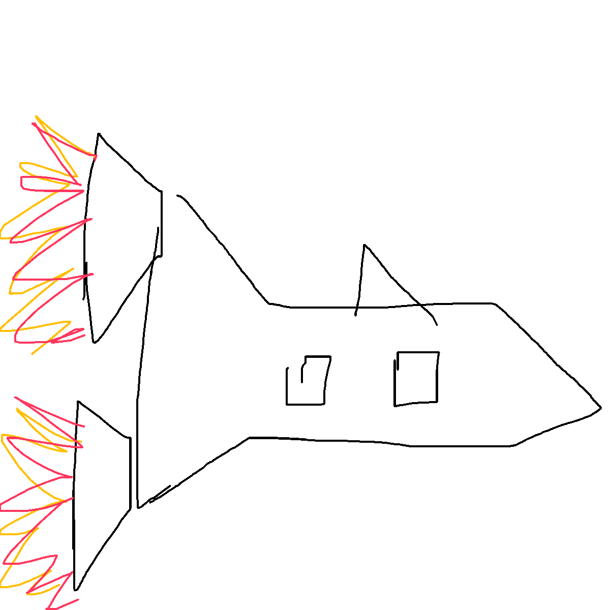 Rocket drawing by mikestam195