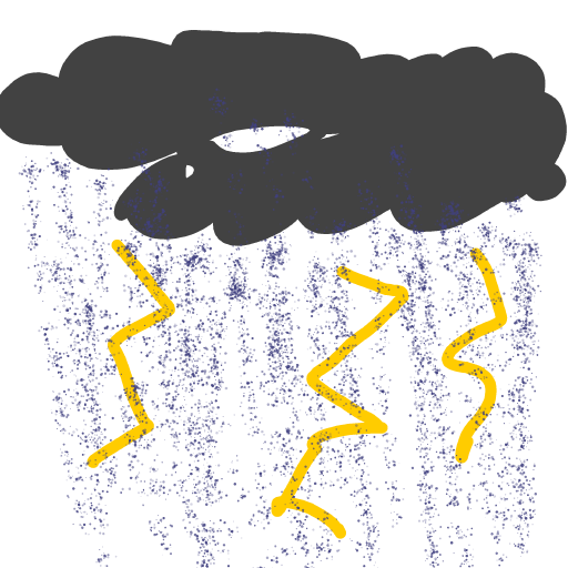 Storm drawing by Mrs O