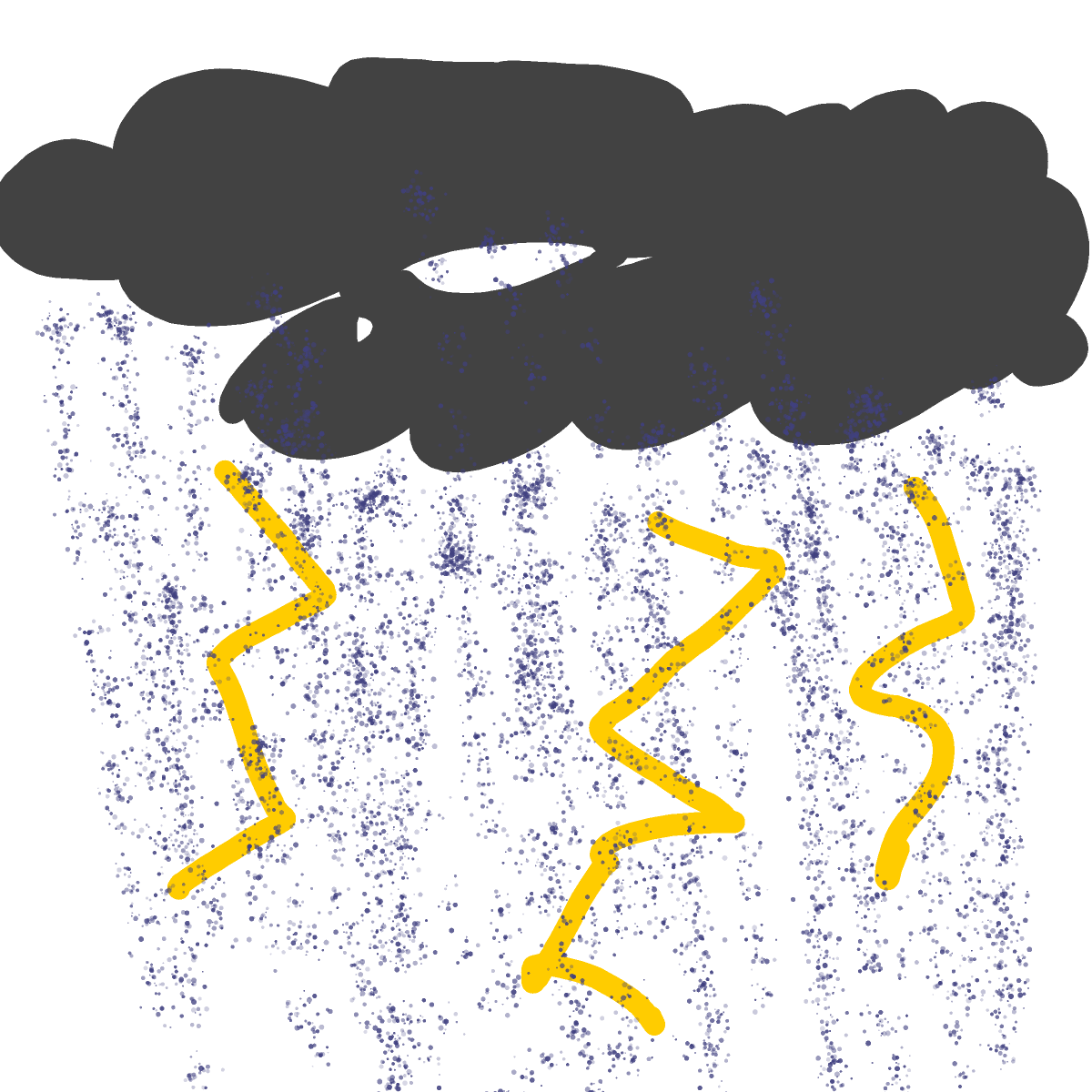 Storm drawing by Mrs O