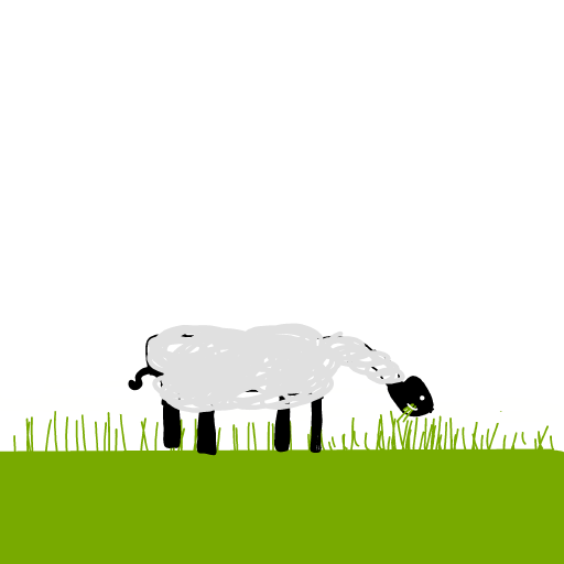 Sheep drawing by Cwis448