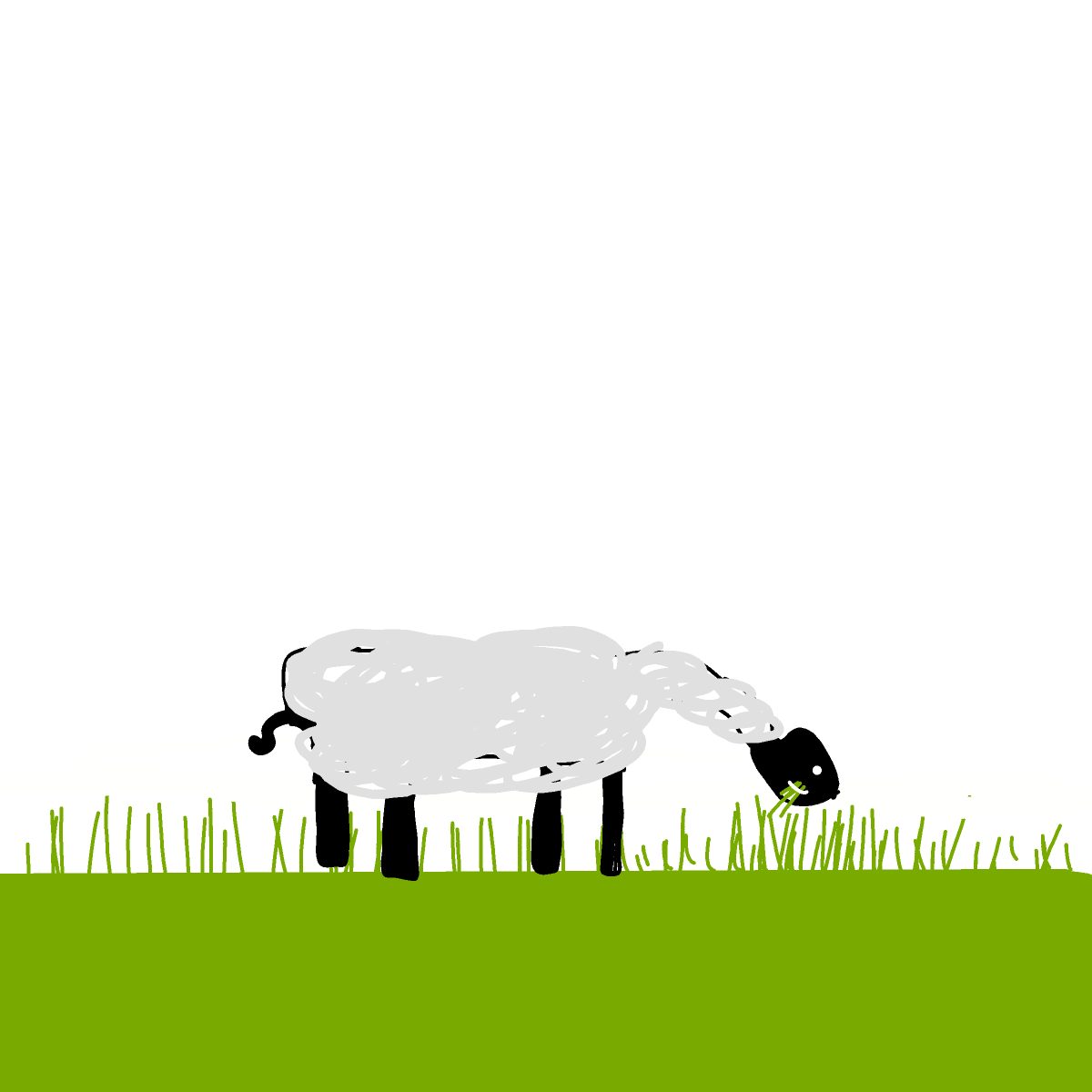 Sheep drawing by Cwis448