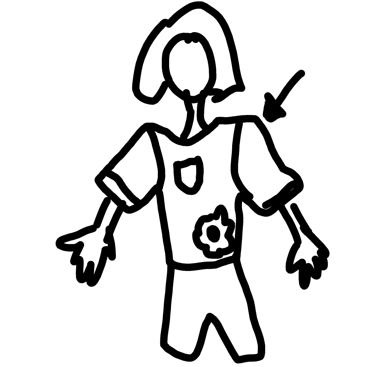Shoulder drawing by SafiyyaJ