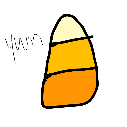Candy Corn drawing by Shandi