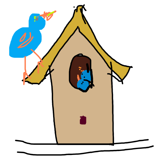 Birdhouse drawing by jivemarlin