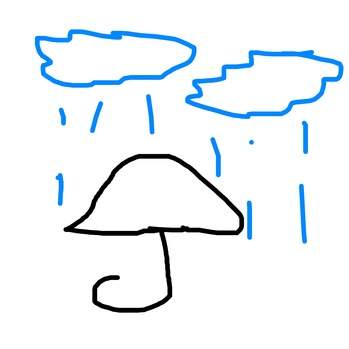 Umbrella drawing by rose