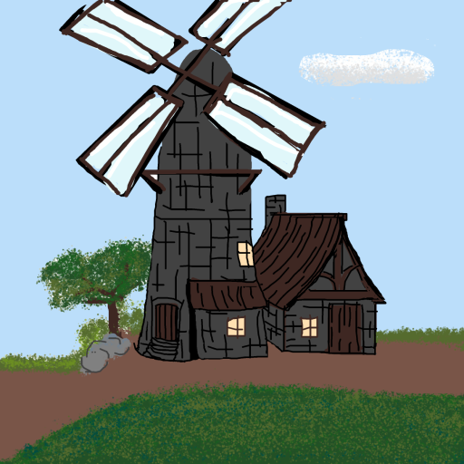 Windmill drawing by firecracker