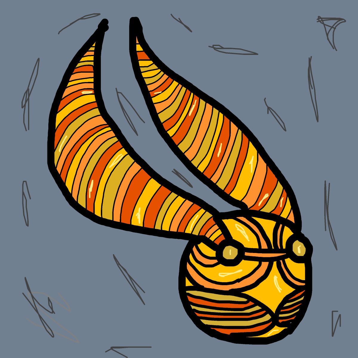 Golden Snitch drawing by monthra