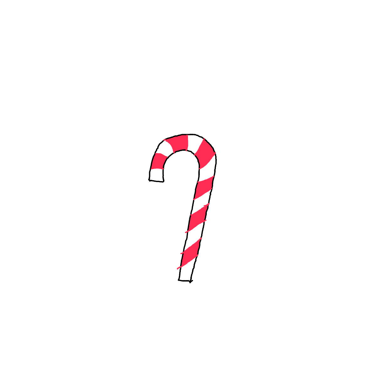 Candy Cane drawing by gummy squirm