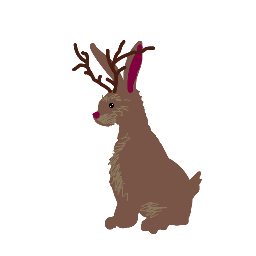 Jackalope drawing by koko_b_where