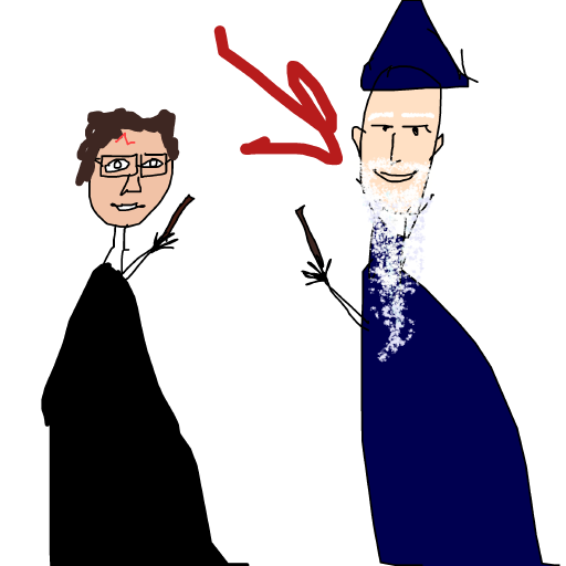 Dumbledore drawing by loddie