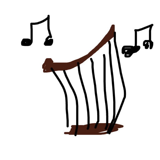 Harp drawing by bgggg