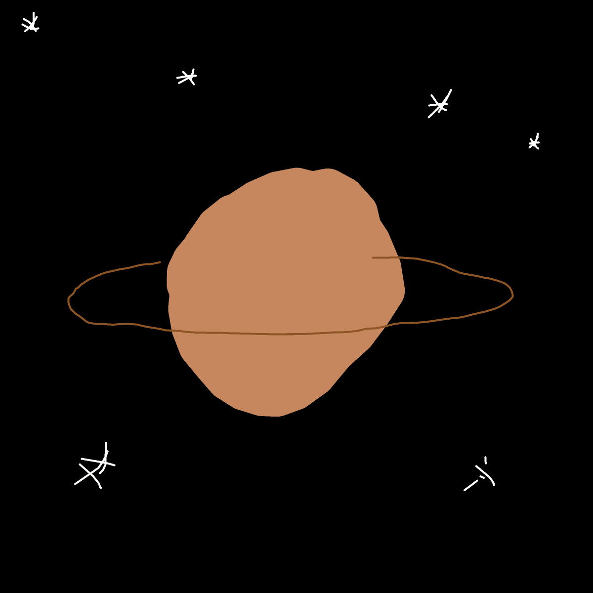 Saturn drawing by Nuss
