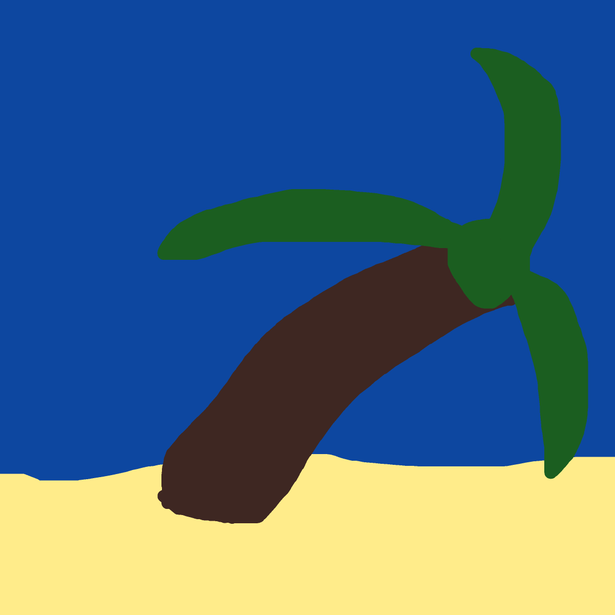 Palm Tree drawing by iron