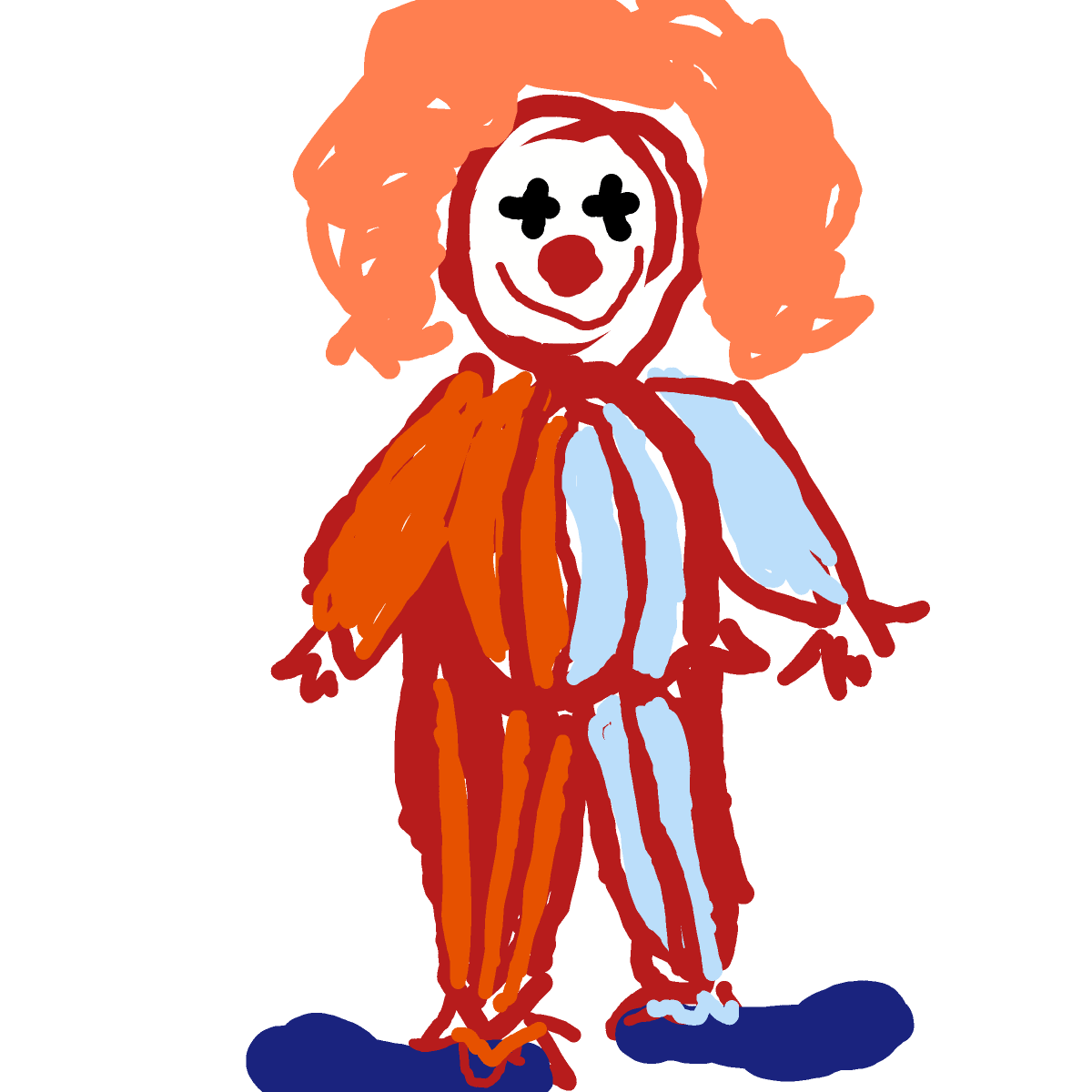 Clown drawing by Soybean