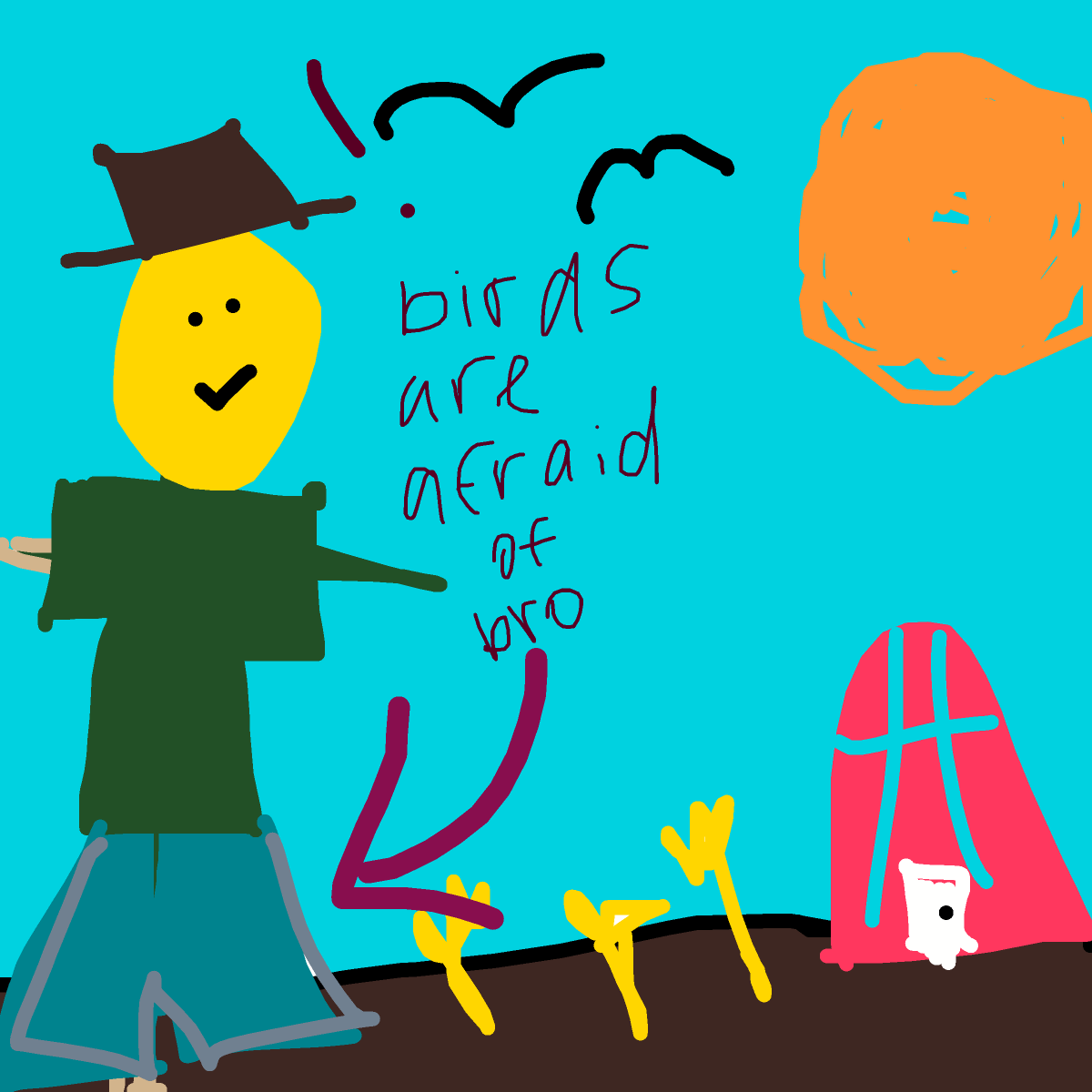Scarecrow drawing by tittychakras