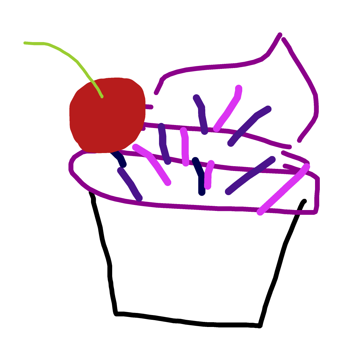 Cupcake drawing by grou