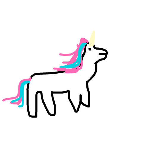 Unicorn drawing by brianviolin