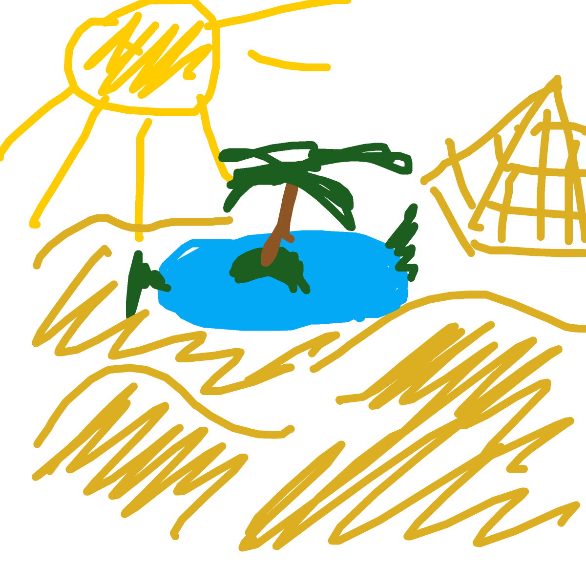 Oasis drawing by aqua-max-trade