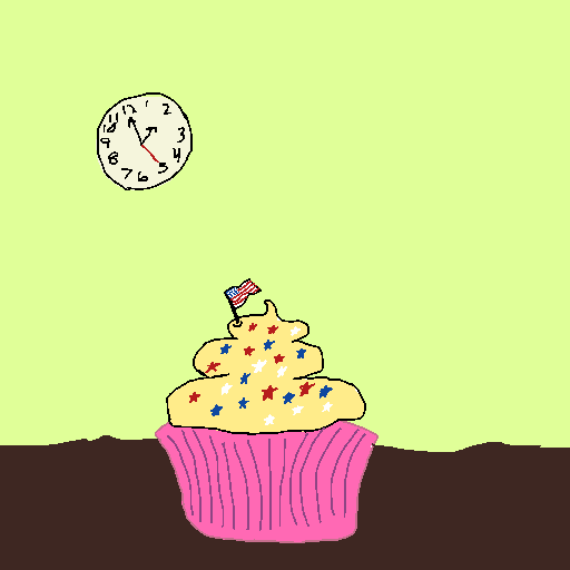 Cupcake drawing by pancakes palette